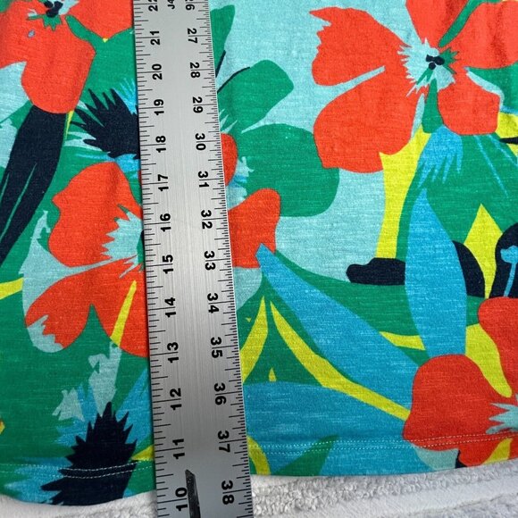 Soft Surrounding Womens Sz Large Multicolor Floral Crewneck Summer Shirt Dress - Picture 7 of 7